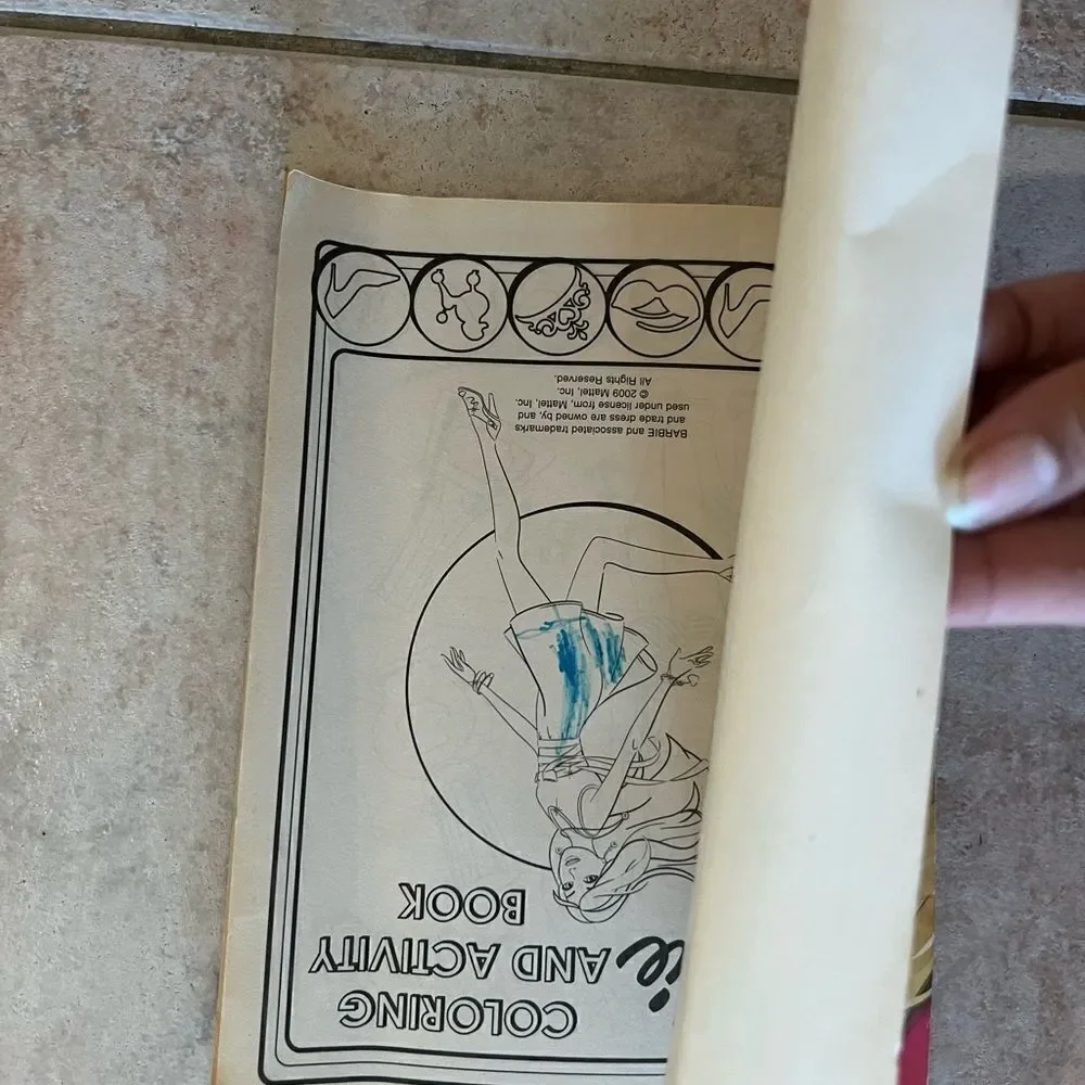 Vintage Barbie coloring book activities 2009